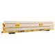 89′ Flatcar w/Tri-Level Shielded Auto Rack - Ready to Run -- Chesapeake & Ohio 850494, TTKX Flatcar (yellow), HO, WalthersMain