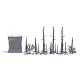 Burnt Forest -- 17 Burnt Trees, 2 Bushes, Branches, Burnt Debris, HO, Busch Gmbh & Co Kg 1854