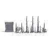 Burnt Forest -- 17 Burnt Trees, 2 Bushes, Branches, Burnt Debris, HO, Busch Gmbh & Co Kg 1854