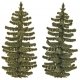 Spruce Trees pkg(2) -- 2-13/16′ 70mm Tall, HO, Busch Gmbh & Co Kg 6132