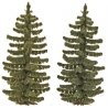 Spruce Trees pkg(2) -- 2-13/16′ 70mm Tall, HO, Busch Gmbh & Co Kg 6132