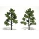 Ready-Made `Realistic Trees` - Deciduous - 5 to 6` 12.7 to 15.2cm pkg(2) -- Light Green, All Scales, Woodland Scenics 1512