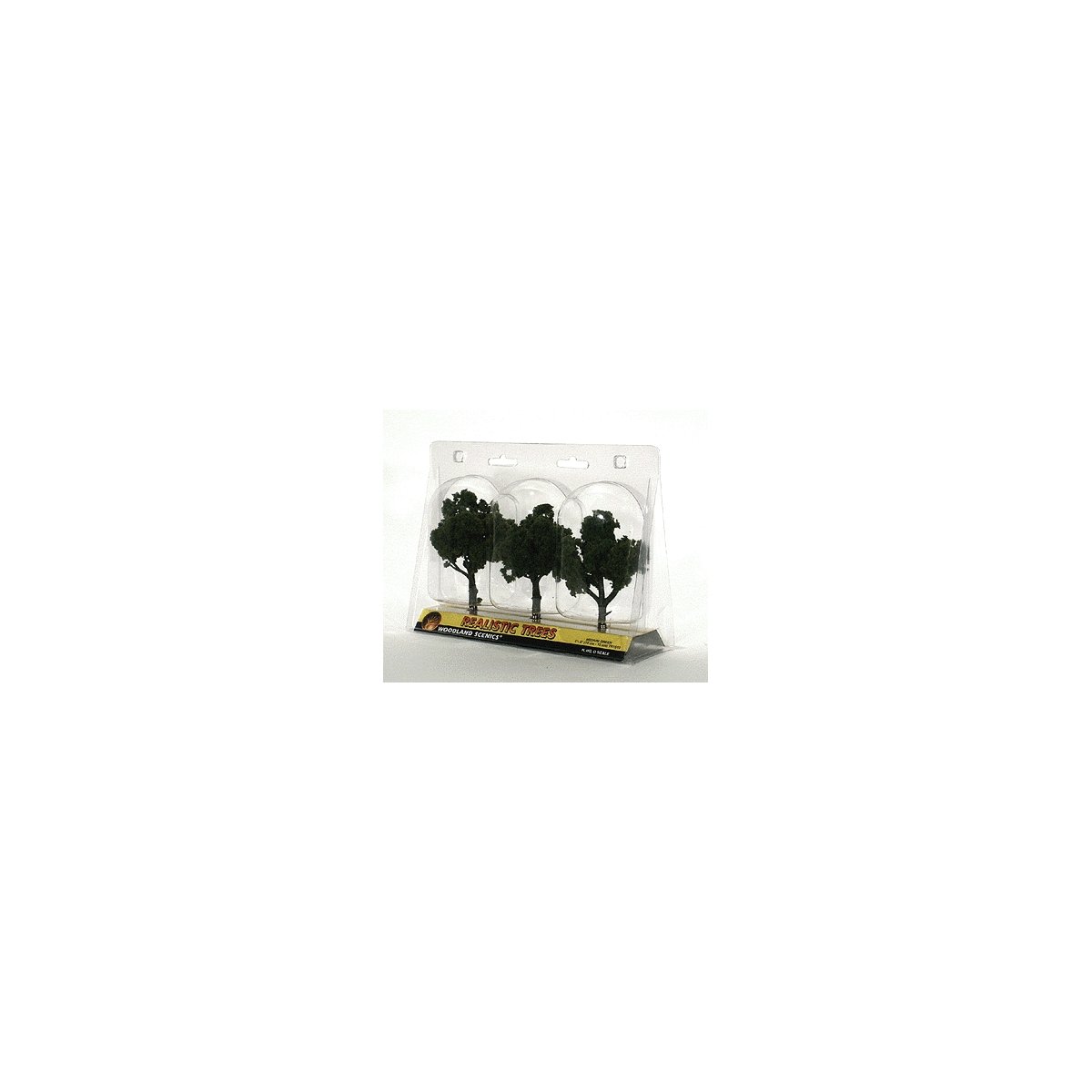 Ready-Made `Realistic Trees` - Deciduous - 4 to 5` 10.2 to 12.7cm pkg(3) -- Medium Gree, All Scales, Woodland Scenics 1510