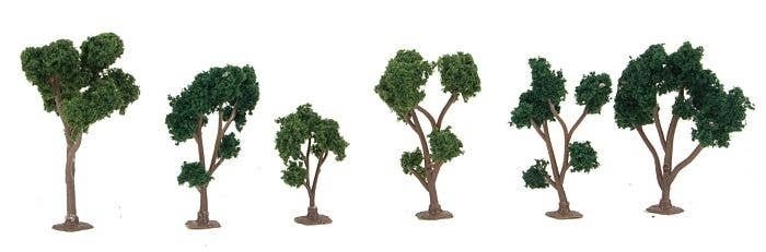 Deciduous Trees - Super Scenic Series -- Green 1-1/2 - 2′ 3.8 - 5.1cm pkg(10), All Scales, JTT Miniature Tree 92128