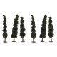Evergreen-Conifer Trees - Super Scenic Series -- 5-1/2 - 6′ 14 - 15.2cm pkg(6), All Scales, JTT Miniature Tree 92135