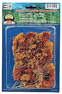 Foliage Branches - 1-1/2 to 3′ 3.8 to 7.6cm pkg(60) -- Mixed Fall, All Scales, JTT Miniature Tree 95521