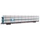 89′ Flatcar w/Tri-Level Shielded Auto Rack - Ready to Run -- Boston & Maine 908820, TTKX Flatcar (brown), HO, WalthersMainline