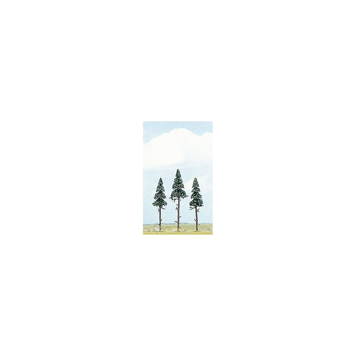 Spruce Trees -- 3-15/16 x 4-1/2′ 10 - 11.5cm pkg(3), All Scales, Busch Gmbh & Co Kg 6114