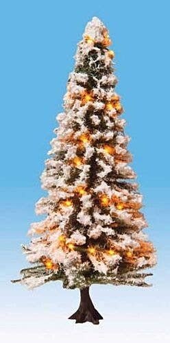 Snow-Covered Christmas Tree with 30 LEDs -- 4-3/4′ 12cm Tall, All Scales, Noch Gmbh & Co 22130