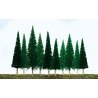 Pine Trees -- 4-6′ 10.2 - 15.2cm pkg(24), HO, JTT Miniature Tree 92003