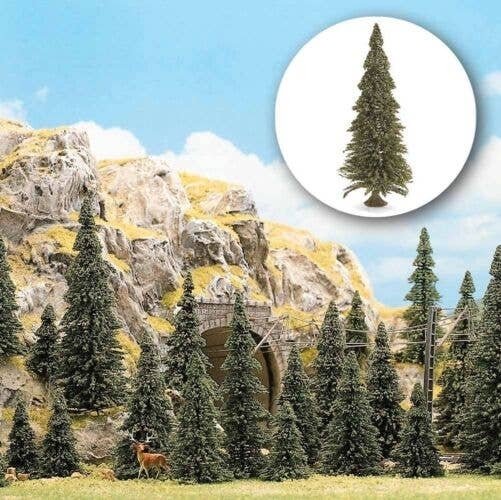 Trees -- Pine with Roots - Includes 4 Each 60, 90, 110 mm, 6 of 75 mm and 2 of 135 mm, All Scales, Busch Gmbh & Co Kg 6476