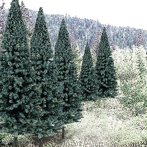 Blue Spruce Tree Value Pack - Ready Made Trees(TM) -- 2 - 4′ 5.1 - 10.2cm pkg(18), All Scales, Woodland Scenics 1587