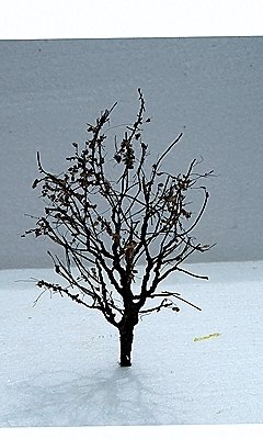 Tree w/Dry Foliage (Late Fall) -- 3-1/2 to 4′ 8.9 to 10.2cm pkg(2), O, JTT Miniature Tree 92322
