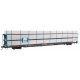89′ Flatcar w/Tri-Level Shielded Auto Rack - Ready to Run -- Boston & Maine 908827, TTKX Flatcar (brown), HO, WalthersMainline
