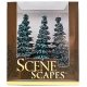 Blue Spruce Trees - SceneScapes(TM) -- 5 - 6′ 12.7 - 15.2cm pkg(6), HO, Bachmann Industries 32012