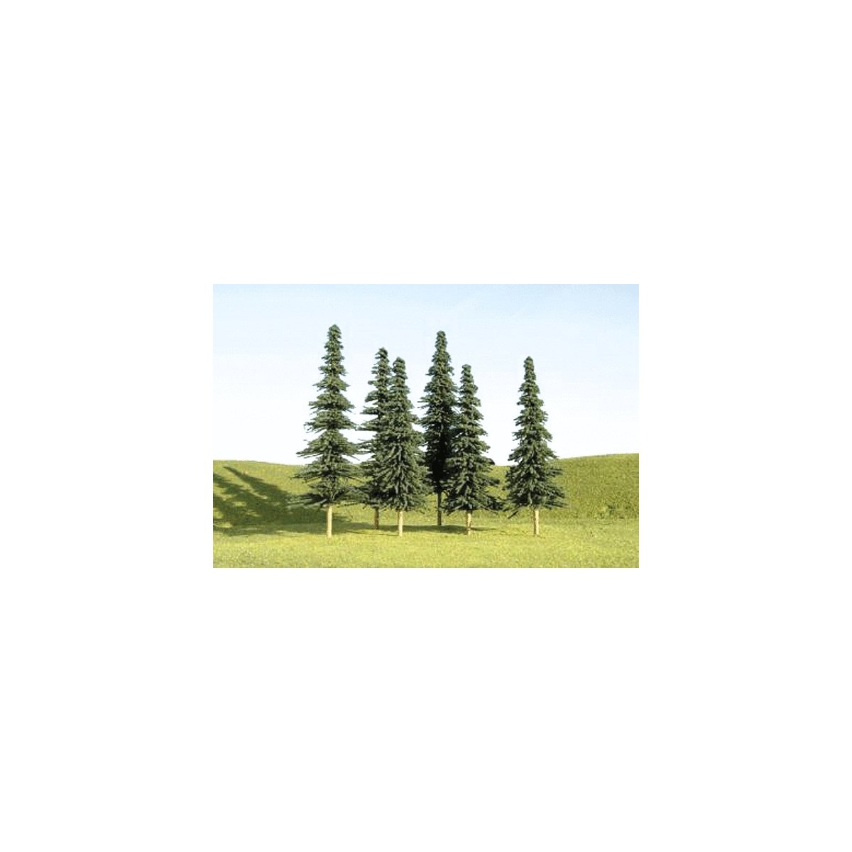 SceneScapes(TM) Layout-Ready Trees -- Spruce Trees 3-4′ pkg(9), N, Bachmann Industries 32104