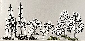 Tree Armatures - Deciduous -- 3/4 to 2′ 1.9 to 5.1cm pkg(114), All Scales, Woodland Scenics 1120