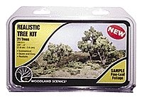 Realistic Trees Kits(TM) - Green Deciduous -- Medium Green - 3/4 to 3′ 1.9 to 7.6cm Tal, All Scales, Woodland Scenics 1111