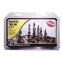 Realistic Trees Kits(TM) - Pines -- Forest Green - 2-1/2 to 6′ 6.4 to 15.2cm pkg(24), All Scales, Woodland Scenics 1113