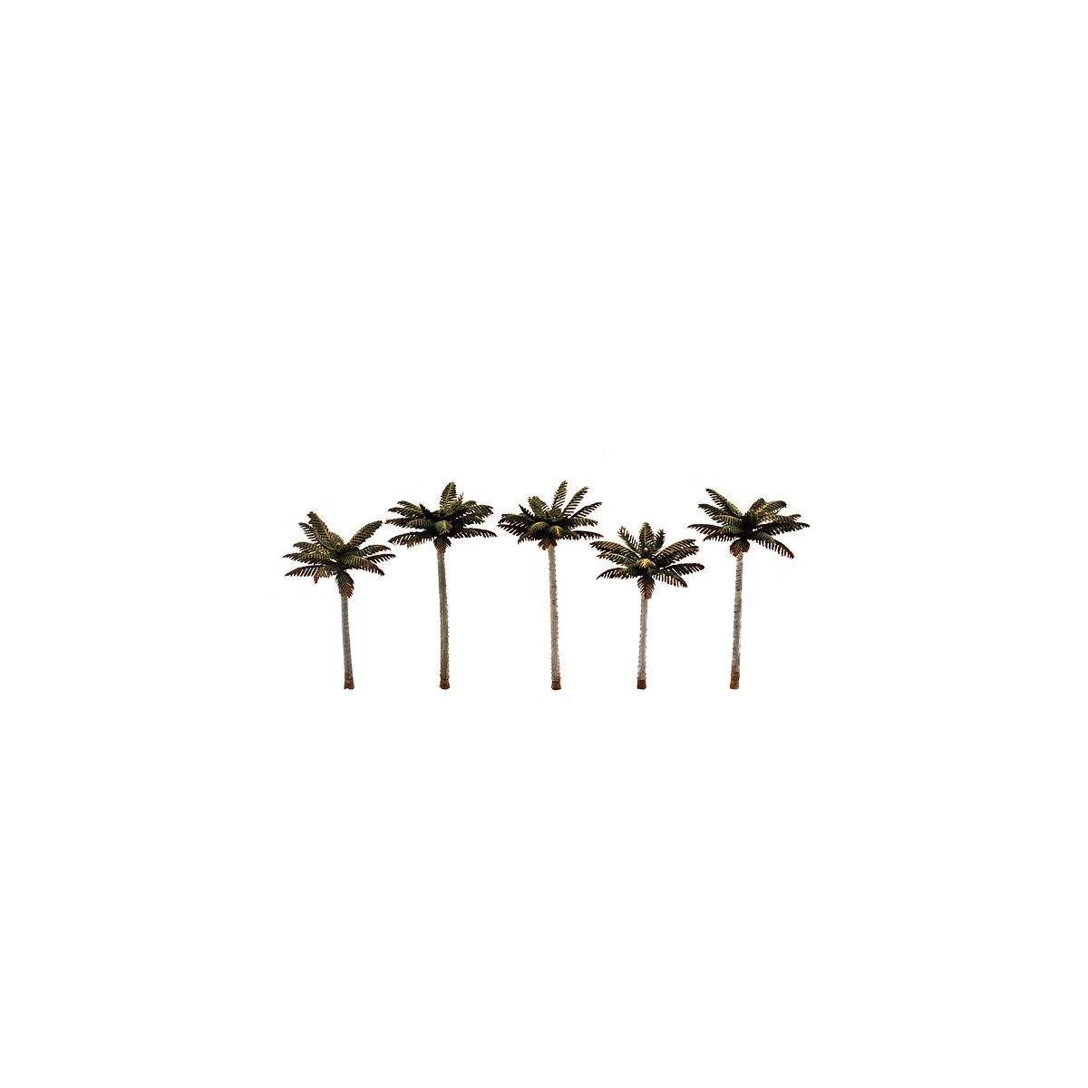 Small Palm Trees - Woodland Classics(TM) Ready Made Trees(TM) -- 3 to 3-3/4′ 7.6 to 9.5, All Scales, Woodland Scenics 3597