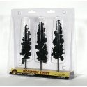 Ready Made Realistic Trees(TM) - Pines -- Conifer Green - 6 to 7′ 15.2 to 17.8cm pkg(3), All Scales, Woodland Scenics 1562