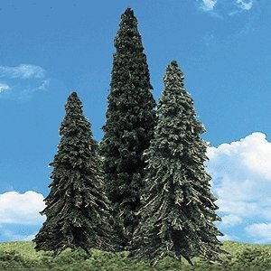 Woodland Classic Trees(R) Ready Made - Forever Green -- 2-1/2 to 4′ 6.3 to 10.1cm Tall , All Scales, Woodland Scenics 3565
