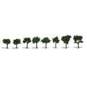Deciduous Trees - Realistic Trees -- Medium Green 3/4 to 1-1/4′ 1.9 to 3.2cm pkg(8), All Scales, Woodland Scenics 1501