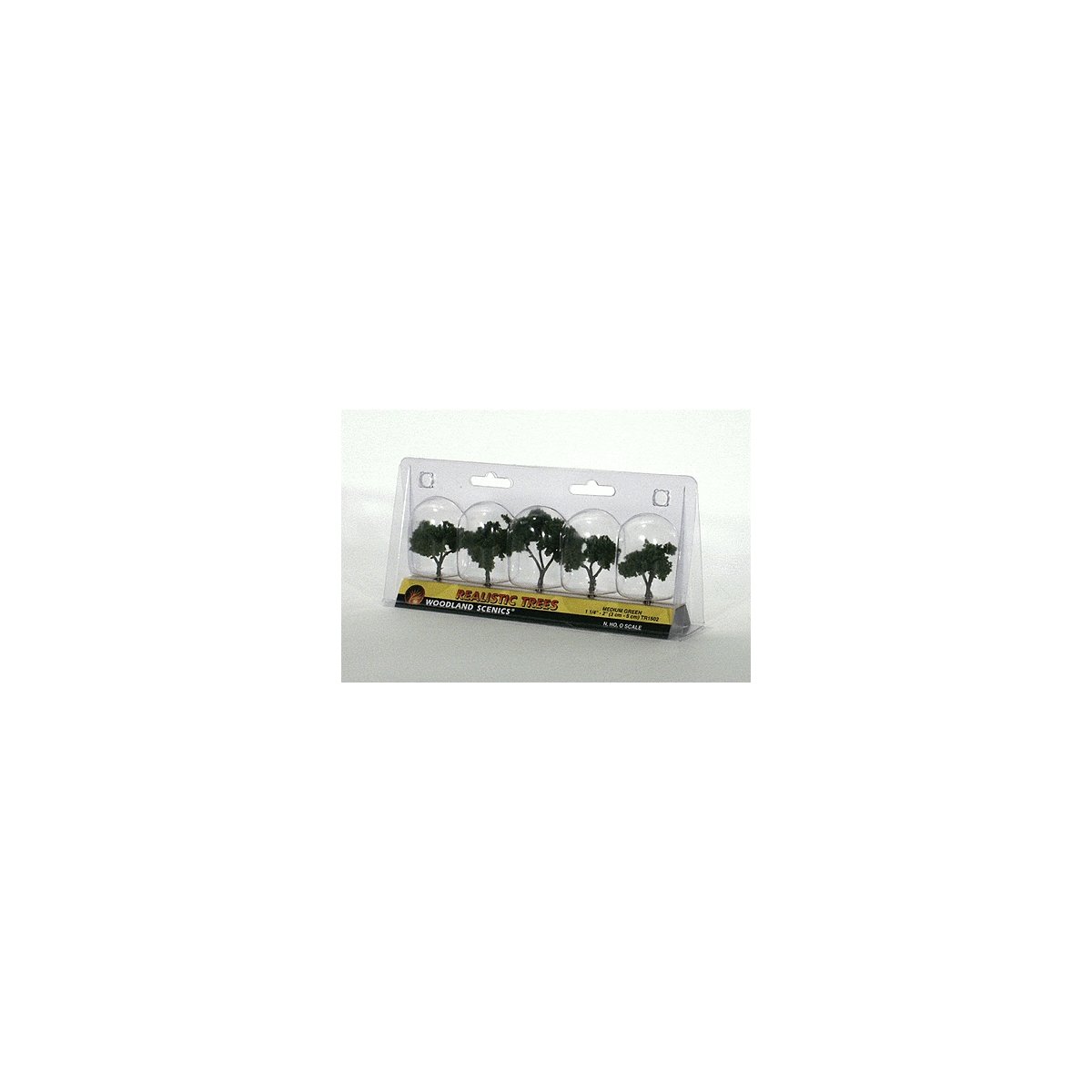 Ready-Made `Realistic Trees` - Deciduous - Medium Green -- 1-1/4 to 2` 3.2 to 5.1cm pkg, All Scales, Woodland Scenics 1502
