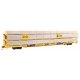 89′ Flatcar w/Tri-Level Shielded Auto Rack - Ready to Run -- Chesapeake & Ohio 850469, TTKX Flatcar (yellow), HO, WalthersMain