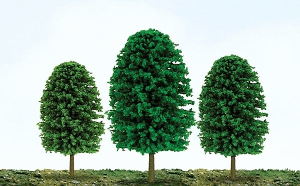 Deciduous Trees -- 3-4′ 7.6-10.2cm pkg(24), All Scales, JTT Miniature Tree 92035