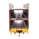 89′ Flatcar w/Tri-Level Shielded Auto Rack - Ready to Run -- Erie Lackawanna 850258, TTKX Flatcar (yellow), HO, WalthersMainli