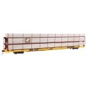 89′ Flatcar w/Tri-Level Shielded Auto Rack - Ready to Run -- Conrail 850271, TTKX Flatcar (yellow), HO, WalthersMainline 8310