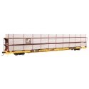 89′ Flatcar w/Tri-Level Shielded Auto Rack - Ready to Run -- Conrail 850282, TTKX Flatcar (yellow), HO, WalthersMainline 8311