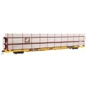 89′ Flatcar w/Tri-Level Shielded Auto Rack - Ready to Run -- Conrail 850316, TTKX Flatcar (yellow), HO, WalthersMainline 8312