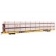 89′ Flatcar w/Tri-Level Shielded Auto Rack - Ready to Run -- Erie Lackawanna 850205, TTKX Flatcar (yellow), HO, WalthersMainli