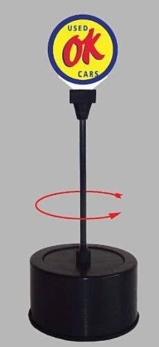 OK Used Cars Rotating Sign, All Scales, Micro Structures 55090
