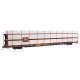 89′ Flatcar w/Tri-Level Shielded Auto Rack - Ready to Run -- Milwaukee Road 801598, TTKX Flatcar (brown), HO, WalthersMainline