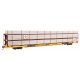 89′ Flatcar w/Tri-Level Shielded Auto Rack - Ready to Run -- Erie Lackawanna 850307, TTKX Flatcar (yellow), HO, WalthersMainli