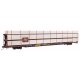 89′ Flatcar w/Tri-Level Shielded Auto Rack - Ready to Run -- Milwaukee Road 801577, TTKX Flatcar (brown), HO, WalthersMainline