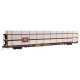 89′ Flatcar w/Tri-Level Shielded Auto Rack - Ready to Run -- Milwaukee Road 801583, TTKX Flatcar (brown), HO, WalthersMainline