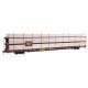 89′ Flatcar w/Tri-Level Shielded Auto Rack - Ready to Run -- Milwaukee Road 801583, TTKX Flatcar (brown), HO, WalthersMainline