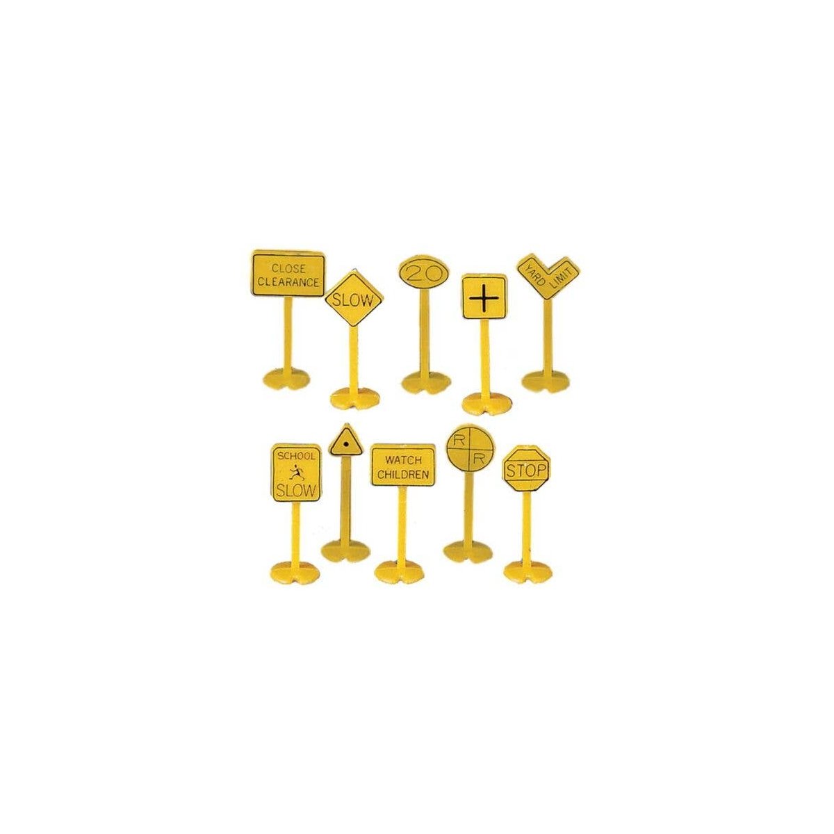 Signs -- Railroad & Street pkg(24), HO, Bachmann Industries 42204