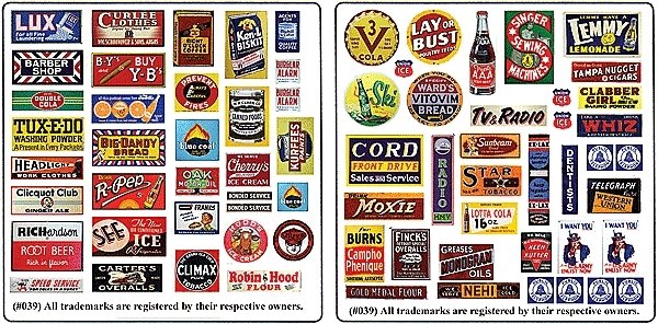 Storefront & Advertising Signs -- Porcelain Advertising Set 2, N, Blair Line 39