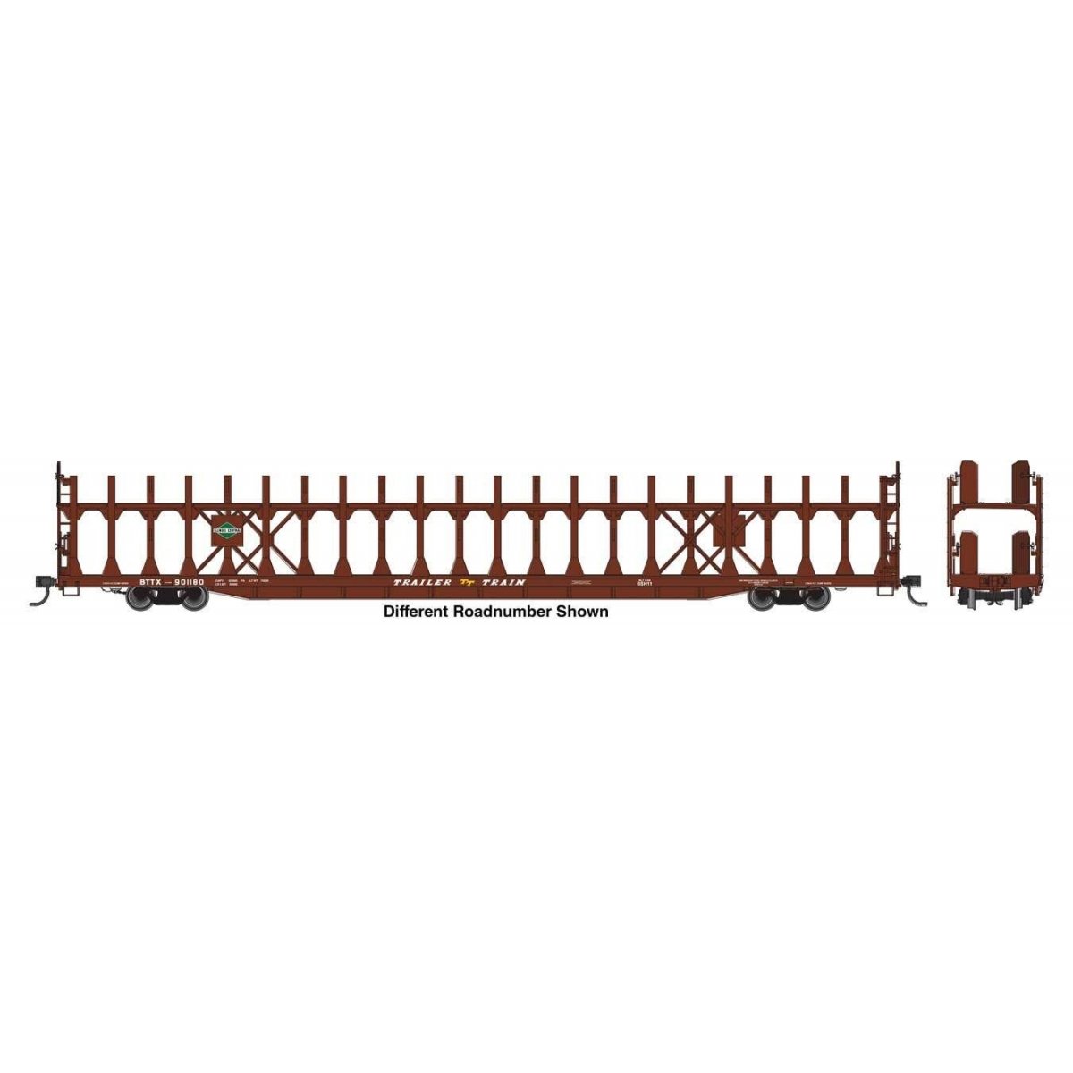 89′ Flatcar w/Bi-Level Open Auto Rack - Ready to Run -- Illinois Central 901187, HO, WalthersMainline 8038