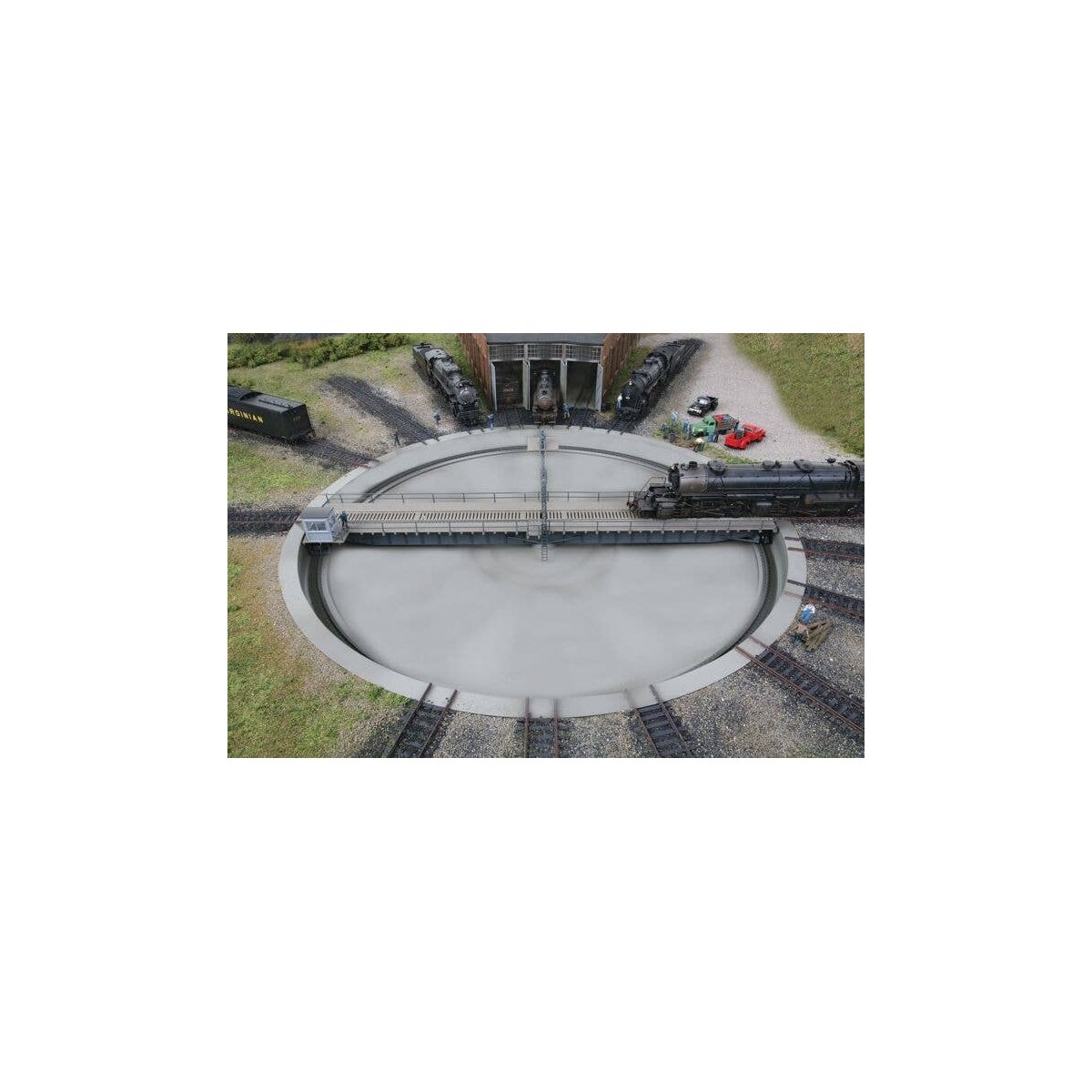 Motorized 130` Turntable DC/DCC -- Assembled - 19-1/8` 47.8cm Overall Diameter, HO, Walthers Cornerstone 2859