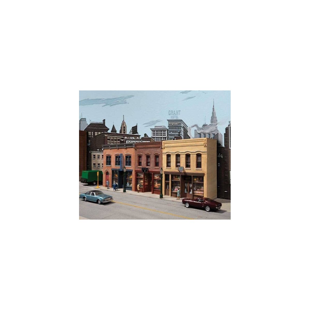 Merchant′s Row Background Building -- Kit, HO, Walthers Cornerstone 4072