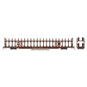 89′ Flatcar w/Bi-Level Open Auto Rack - Ready to Run -- Western Pacific 930246, HO, WalthersMainline 8048