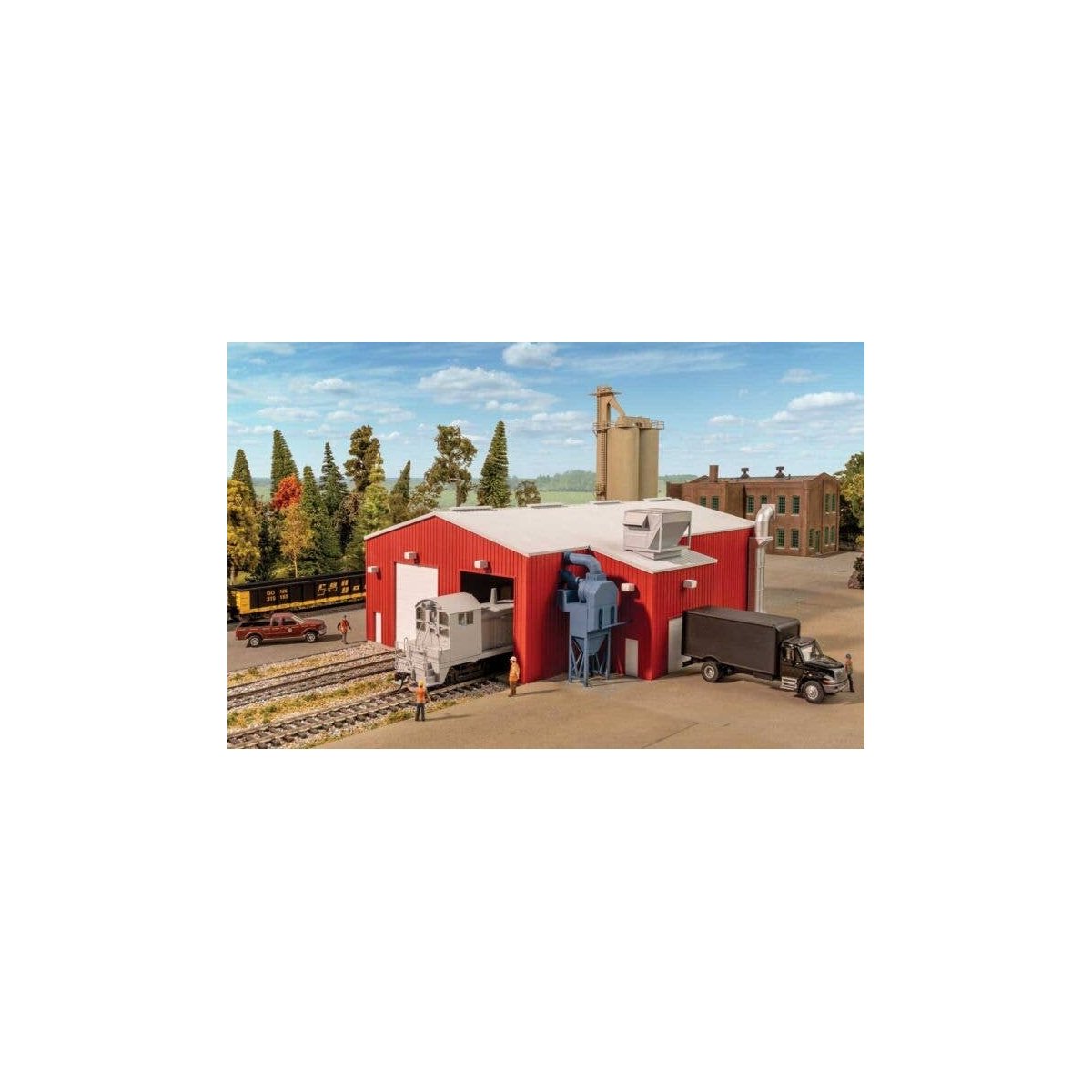 Railroad Paint Shop -- Kit, HO, Walthers Cornerstone 3909