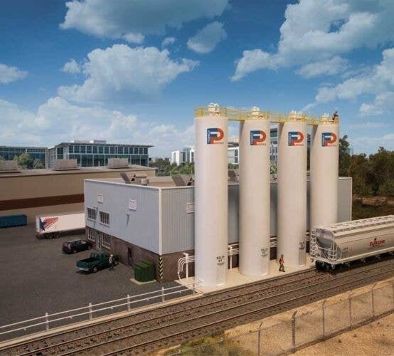 Plastic Pellet Plant -- Kit, HO, Walthers Cornerstone 4145