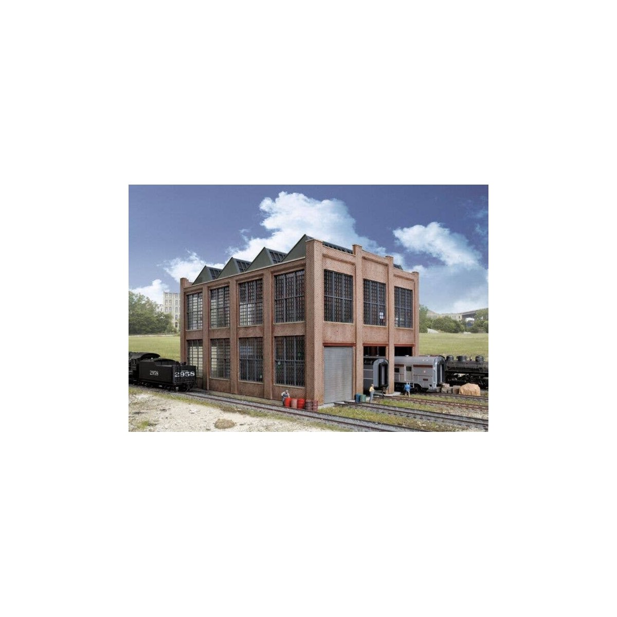 Car Shop -- Kit - 11-5/8 x 8-13/16 x 7-5/8′ 29.5 x 22.4 x 19.4cm, HO, Walthers Cornerstone 3040